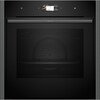Neff N90 Slide and Hide B64CS71G0B Built-In Electric Single Oven, Graphite Grey with Pyrolytic Cleaning, A+ Rated