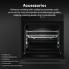 Hisense BAS6PH8BUKWF Built-In Electric Single Oven with Pyrolytic Cleaning, Black, A+ Rated