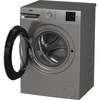 Beko BMN3WT3841S Washing Machine, 8kg, 1400 Spin, Silver, A Rated