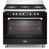 DeLonghi BS 965 MXN 90cm Dual Fuel Range Cooker, Black, A Rated