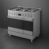 Smeg C92GPX2 Symphony Classic 90cm Dual Fuel Range Cooker, Stainless Steel, A Rated
