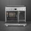 Smeg C92IPX2 Symphony Classic 90cm Induction Range Cooker, Stainless Steel, A Rated