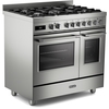 DeLonghi PRO 965T MXX 90cm Dual Fuel Range Cooker, Stainless Steel, A Rated