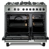DeLonghi DTRM 905DF 90cm Dual Fuel Range Cooker, Stainless Steel, A Rated