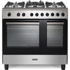DeLonghi DTRM 905G 90cm Gas Range Cooker, Stainless Steel, A Rated