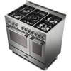 DeLonghi PRO 965T GXX 90cm Gas Range Cooker, Stainless Steel, A Rated