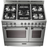 DeLonghi PRO 965T GXX 90cm Gas Range Cooker, Stainless Steel, A Rated