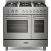 DeLonghi PRO 965T GXX 90cm Gas Range Cooker, Stainless Steel, A Rated