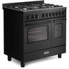 DeLonghi PRO 965T GAA 90cm Gas Range Cooker, Grey, A Rated