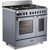 DeLonghi BS 965T MXS 90cm Dual Fuel Range Cooker, Grey, A Rated