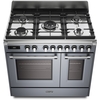 DeLonghi BS 965T MXS 90cm Dual Fuel Range Cooker, Grey, A Rated