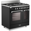 DeLonghi BS 965T MXA 90cm Dual Fuel Range Cooker, Grey, A Rated