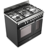 DeLonghi BS 965T MXA 90cm Dual Fuel Range Cooker, Grey, A Rated