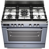 DeLonghi BS 965 MXS 90cm Dual Fuel Range Cooker, Grey, A Rated