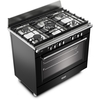 DeLonghi BS 965 MXN 90cm Dual Fuel Range Cooker, Black, A Rated