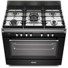DeLonghi BS 965 MXN 90cm Dual Fuel Range Cooker, Black, A Rated