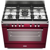 DeLonghi BS 965 MXR 90cm Dual Fuel Range Cooker, Red, A Rated