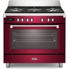 DeLonghi BS 965 MXR 90cm Dual Fuel Range Cooker, Red, A Rated