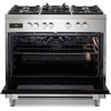 DeLonghi DEM 965 MXX 90cm Dual Fuel Range Cooker, Stainless Steel, A Rated