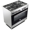 DeLonghi DEM 965 MXX 90cm Dual Fuel Range Cooker, Stainless Steel, A Rated