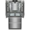 Liebherr CBNste 8872 American Fridge Freezer, Silver, E Rated,  Plumbed