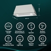 Hisense CH6BI12BXUK Canopy Cooker Hood, Stainless Steel, B Rated