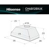 Hisense CH6BI12BXUK Canopy Cooker Hood, Stainless Steel, B Rated