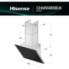 Hisense CH6IN14BXBUK 60cm Chimney Cooker Hood, Black, A Rated