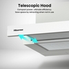 Hisense CH6T10BXUK Telescopic Cooker Hood, Stainless Steel, B Rated