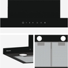 Hisense CH6T14BBUK 60cm Chimney Cooker Hood, Black, A Rated
