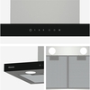 Hisense CH6T14BXBUK 60cm Chimney Cooker Hood, Stainless Steel, A Rated