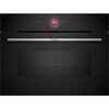 Bosch CMG7241B1B Series 8 Compact Oven with Microwave Function, Black