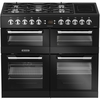 Leisure CS100F520K Cuisinemaster 100cm Dual Fuel Range Cooker, Black, A Rated