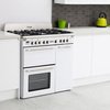 DeLonghi D3VR 908-DF/WH Vintage 90cm Dual Fuel Range Cooker, White, A Rated