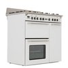 DeLonghi D3VR 908-DF/WH Vintage 90cm Dual Fuel Range Cooker, White, A Rated