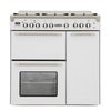 DeLonghi D3VR 908-DF/WH Vintage 90cm Dual Fuel Range Cooker, White, A Rated