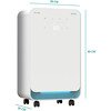 Ecoair DC12 MK3 Dehumidifier with Timer, Continuous Drainage Digital Hygrometer Display and Laundry Drying, White