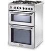DeLonghi DDC 606-DF Modern Dual Fuel Cooker with Double Oven, Stainless Steel, A Rated