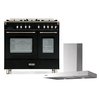 DeLonghi Dual Fuel Range Cooker & Hood Pack, Stainless Steel, A Rated