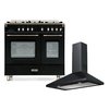 DeLonghi Dual Fuel Range Cooker & Hood Pack, Stainless Steel, A Rated