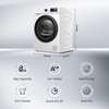 Hisense DH1Q802BW2 Heat Pump Tumble Dryer, 8kg, White, A++ Rated