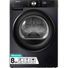 Hisense DH3S802BB3 Heat Pump Tumble Dryer, 8kg, Black, A+++ Rated