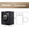 Hisense DH3S902BB3 Heat Pump Tumble Dryer, 9kg, Black, A+++ Rated