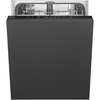 Smeg DI262D Fully Integrated Dishwasher, 13 Place Settings, D Rated