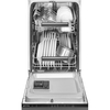 Smeg DI4522 Fully Integrated Slimline Dishwasher, 9 Place Settings, E Rated