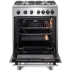 DeLonghi DSC 626G-1 Modern Gas Cooker with Single Oven, Stainless Steel, A Rated