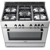 DeLonghi DSR 916-GS Modern 90cm Gas Range Cooker, Stainless Steel, A Rated