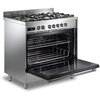 DeLonghi DSR 927-DF/X Space 90cm Dual Fuel Range Cooker, Stainless Steel, A Rated