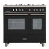 DeLonghi DTR 906-DF/AN Modern 90cm Dual Fuel Range Cooker, Black, B Rated