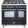 DeLonghi DTR 906-DF/AN Modern 90cm Dual Fuel Range Cooker, Black, B Rated